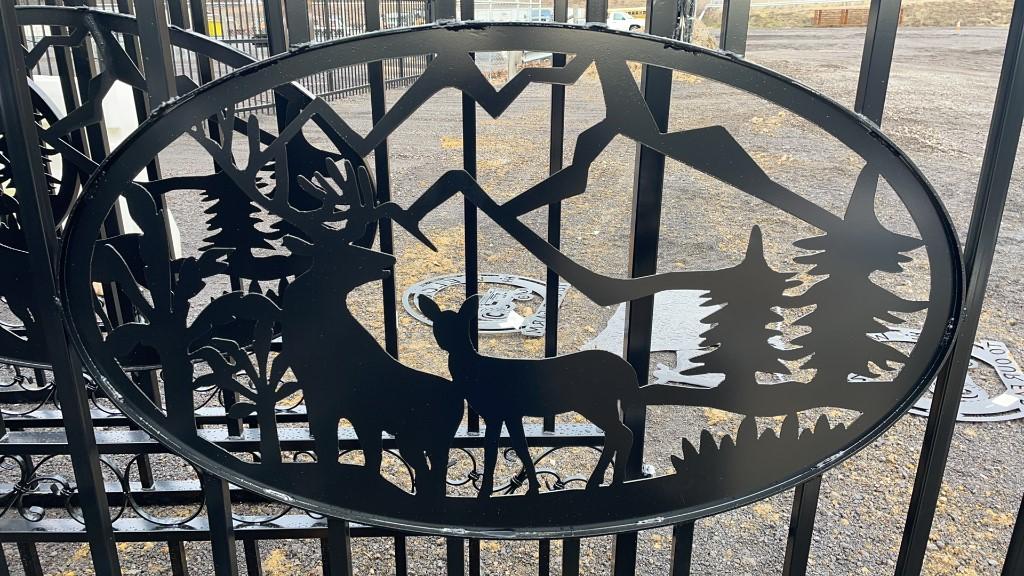 14' BI-PARTING WROUGHT IRON GATES