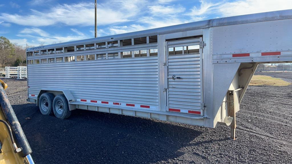 2007 FEATHERLITE 24' ALUMINUM STOCK TRAILER