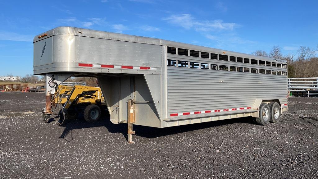 2007 FEATHERLITE 24' ALUMINUM STOCK TRAILER