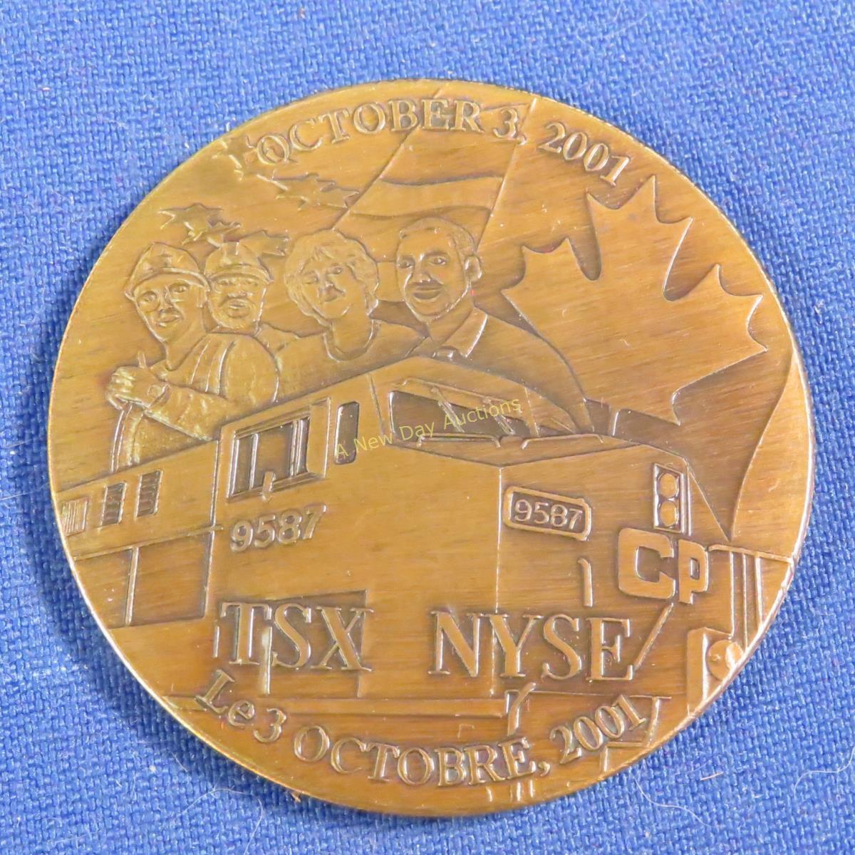 Canadian Pacific RY October 3, 2001 IPO Medallion