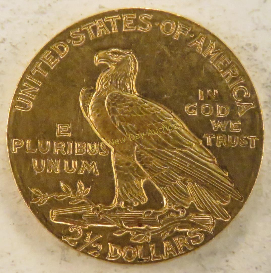 1910 $2 1/2 Gold Indian Head Quarter Eagle