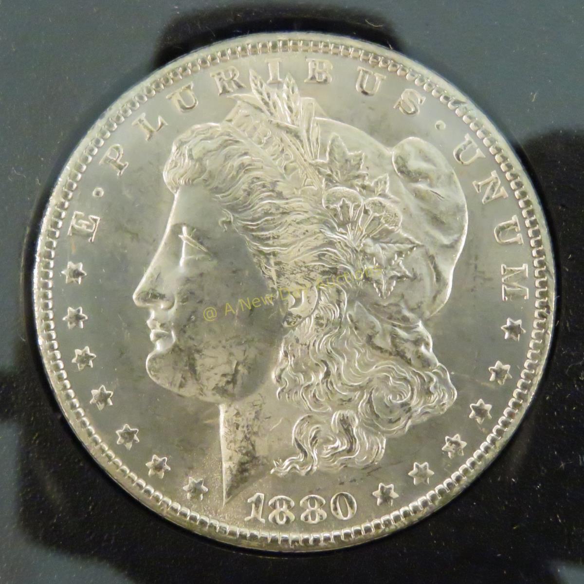 1880 CC Morgan Silver Dollar BU in GSA case