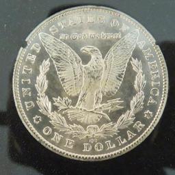 1881 CC Morgan Silver Dollar BU in GSA case