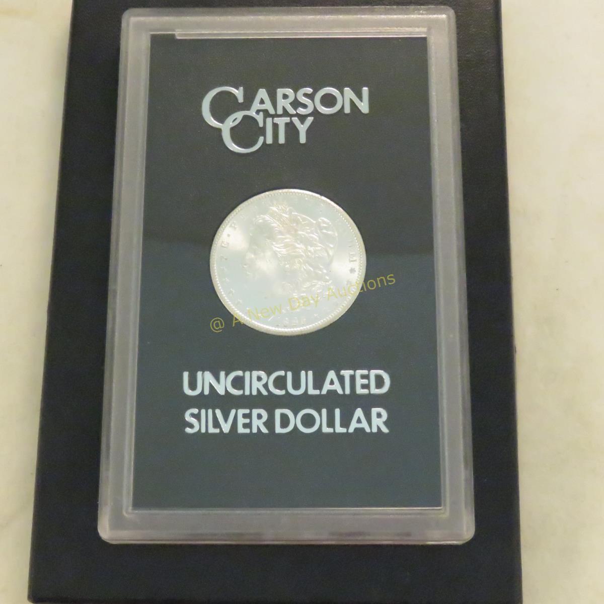 1885 CC Morgan Silver Dollar BU in GSA case