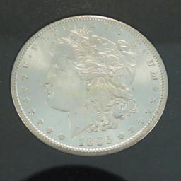 1885 CC Morgan Silver Dollar BU in GSA case
