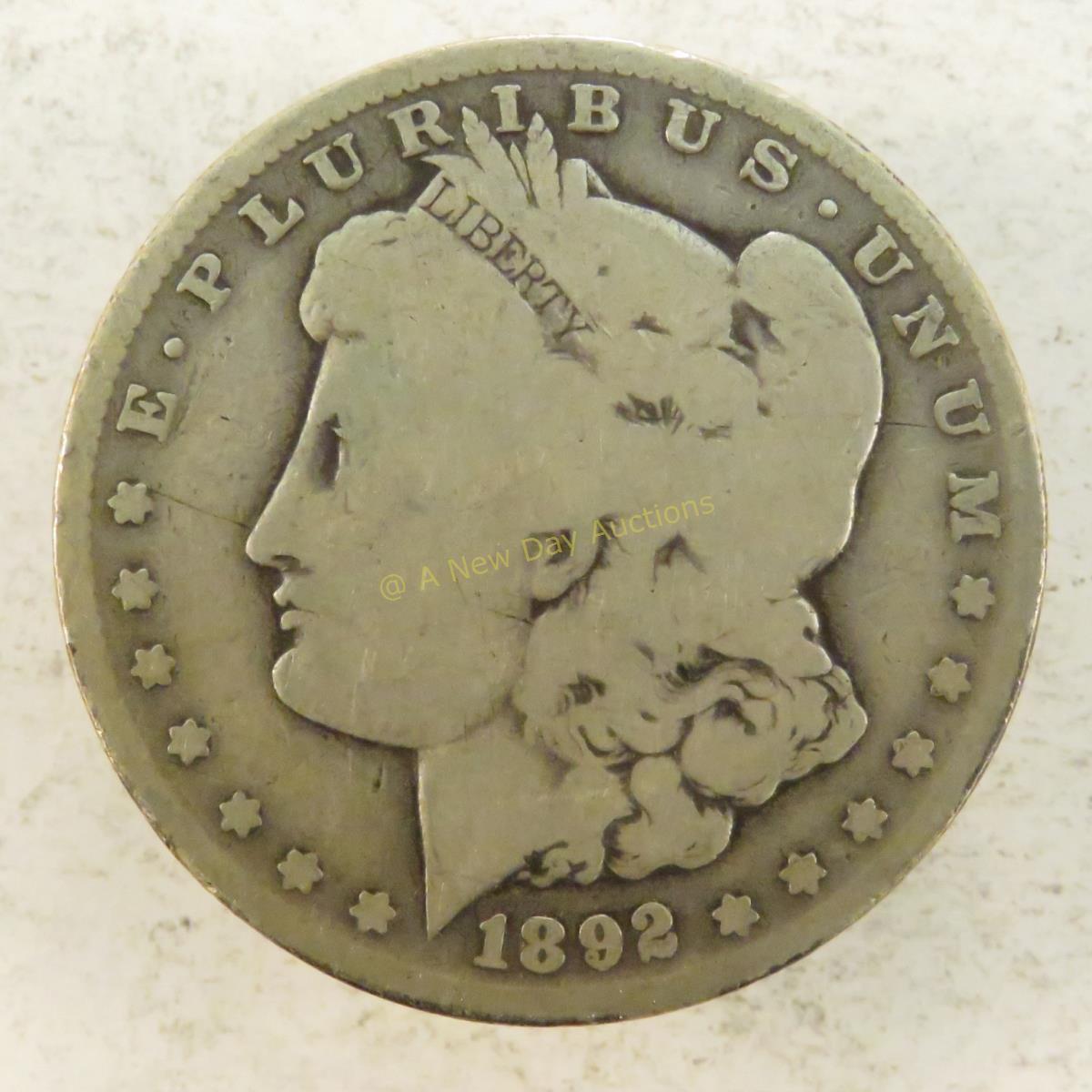 1892 O Morgan Silver Dollar