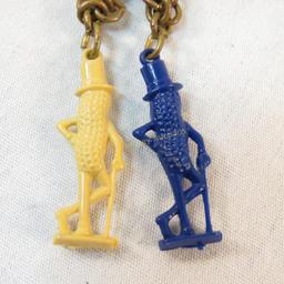 Vintage Planters Mr. Peanut charm bracelet