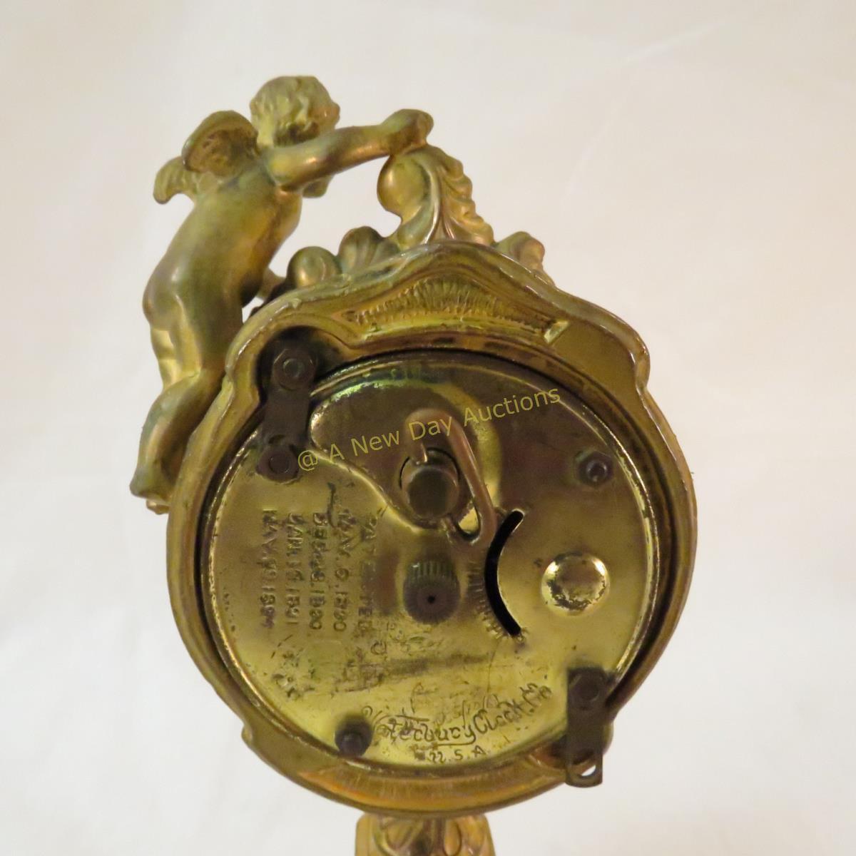 Antique Waterbury Cherub Table Clock