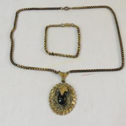 Antique necklace and bracelet