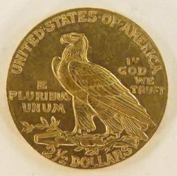 1910 $2 1/2 Indian Head Quarter Eagle
