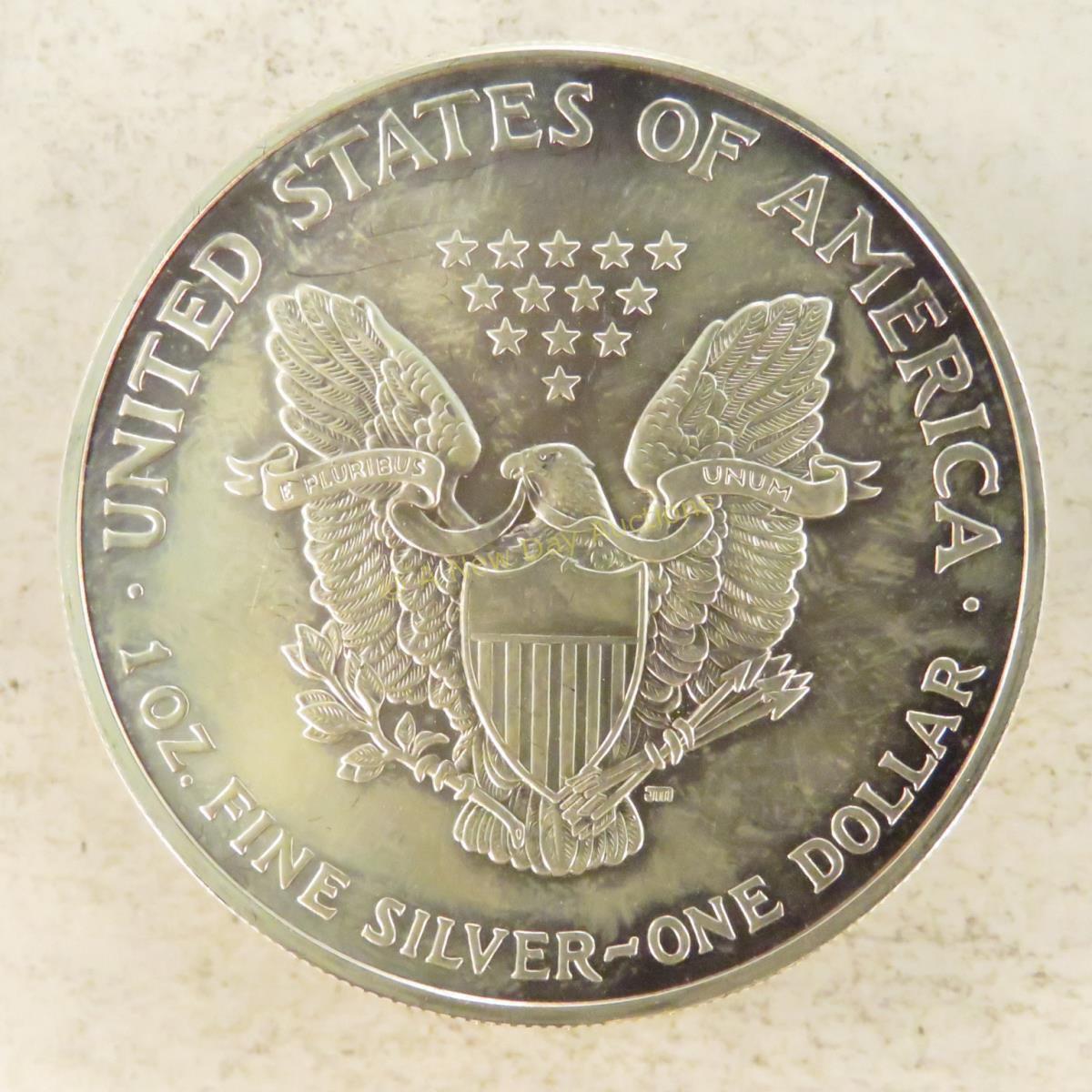 2004 American Silver Eagle in case