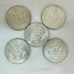 Mixed Us Coins, 5 65-69 Kennedy, 2 Silver Dimes