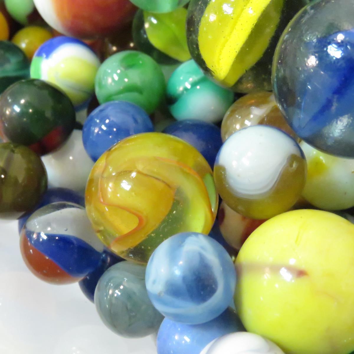 Antique & Vintage marbles, some are in glass jars