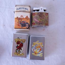 Lighters, 4 Zippo, West Coast Chopper, disposable