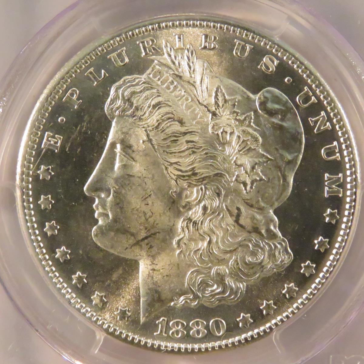 1880 S Morgan Silver Dollar PCGS Graded MS64