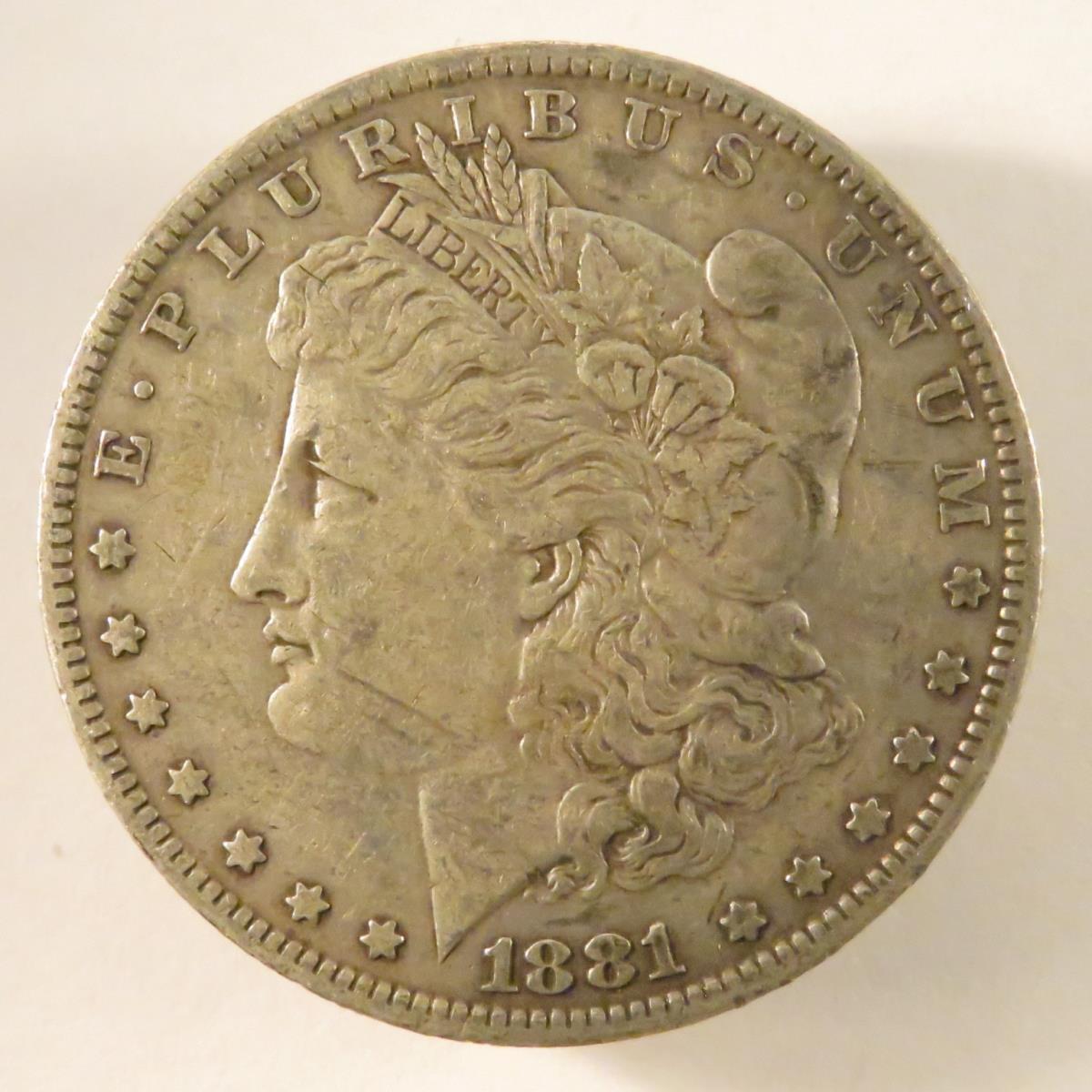 1881 O Morgan Silver Dollar