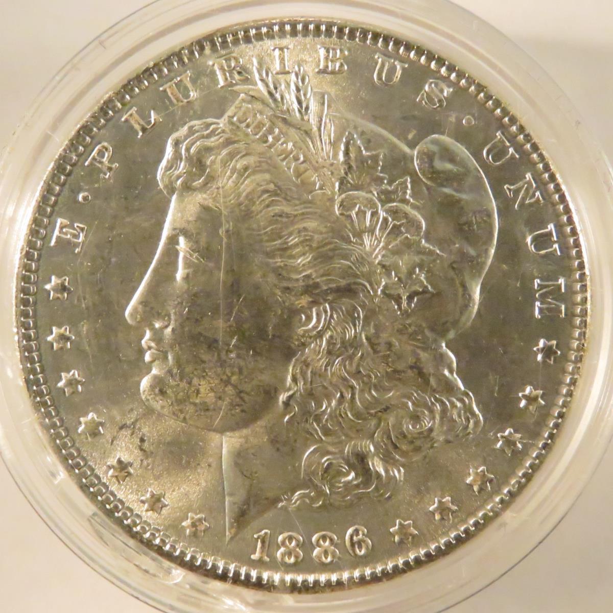 1886 Morgan Silver Dollar BU