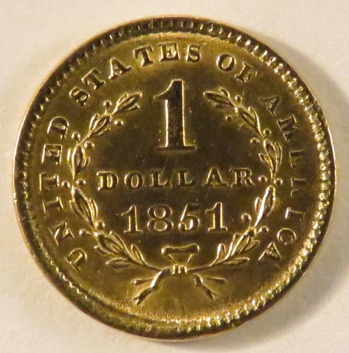 1851 $1 Gold Liberty Head