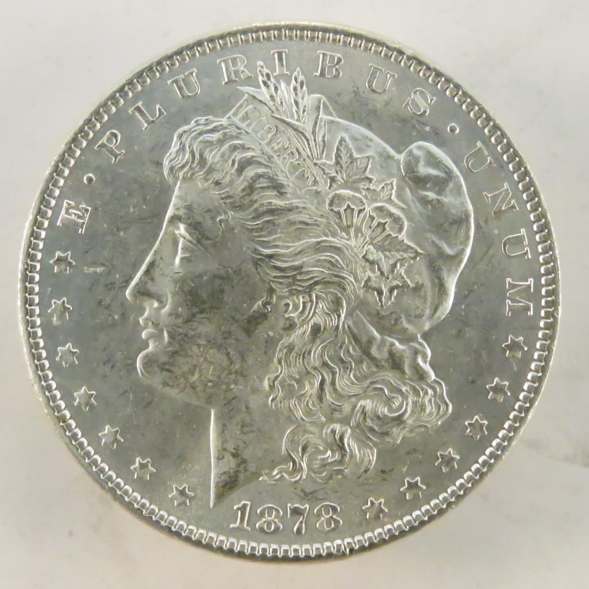 1878 Morgan Silver Dollar 7/8 TF Strong BU