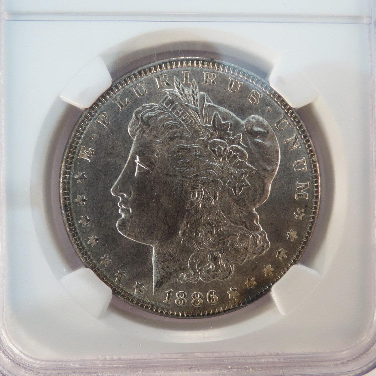 1886 Morgan Silver Dollar NGC graded MS64