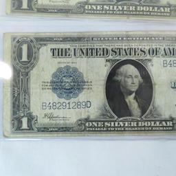 3 1923 $1 Large Note Silver Certificates