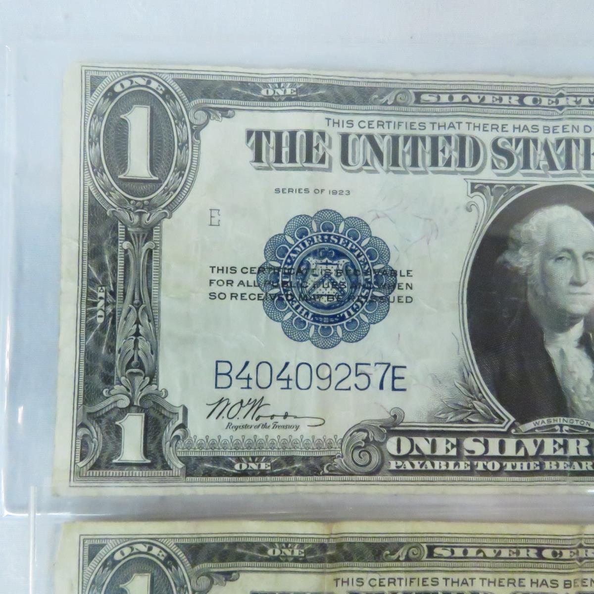 3 1923 $1 Large Note Silver Certificates