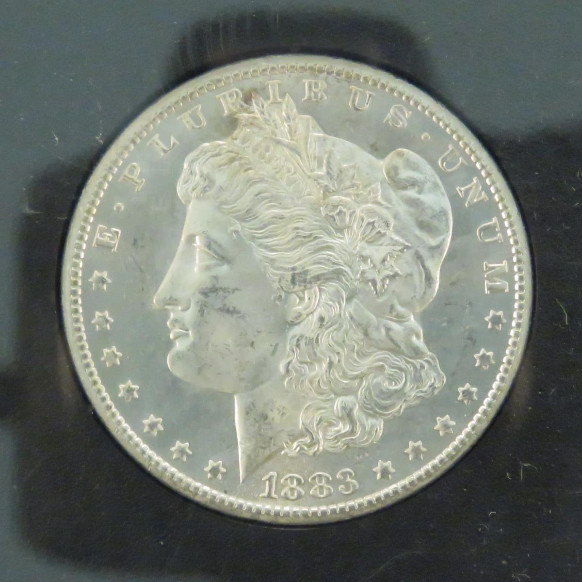 1883 CC Morgan Silver Dollar UNC in GSA case