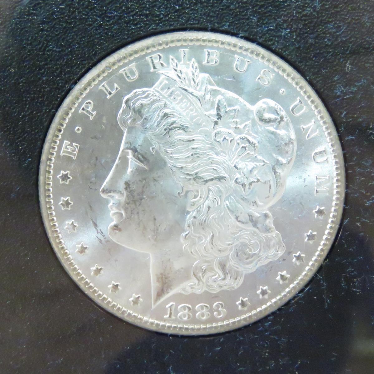 1883 CC Morgan Silver Dollar UNC in GSA case