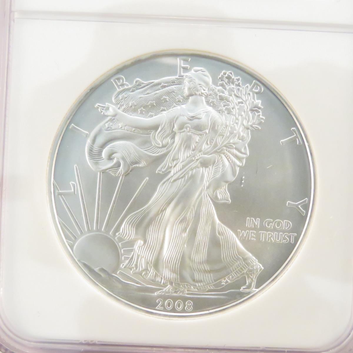 2008 American Silver Eagle NGC Graded MS69