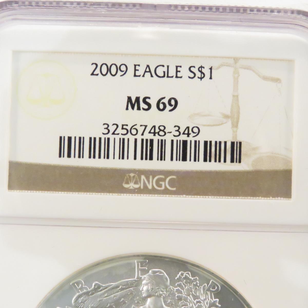 2009 American Silver Eagle NGC Graded MS69