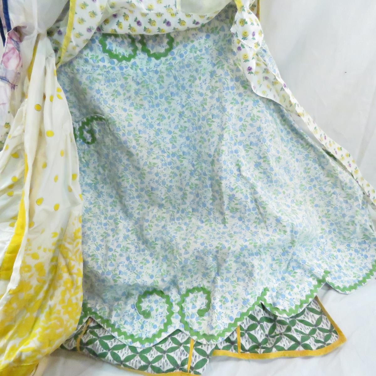 Vintage aprons, kitchen items & household