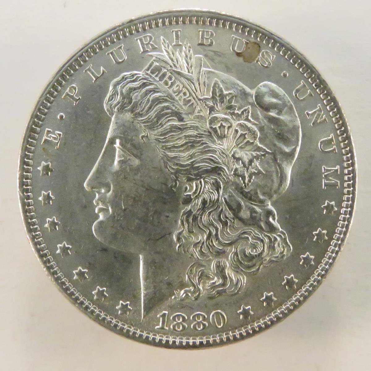 1880 Morgan Silver Dollar AU