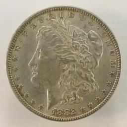 1882 Morgan Silver Dollar AU