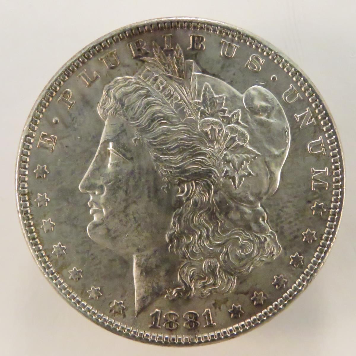 1881 Morgan Silver Dollar AU