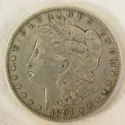 1891 O Morgan Silver Dollar