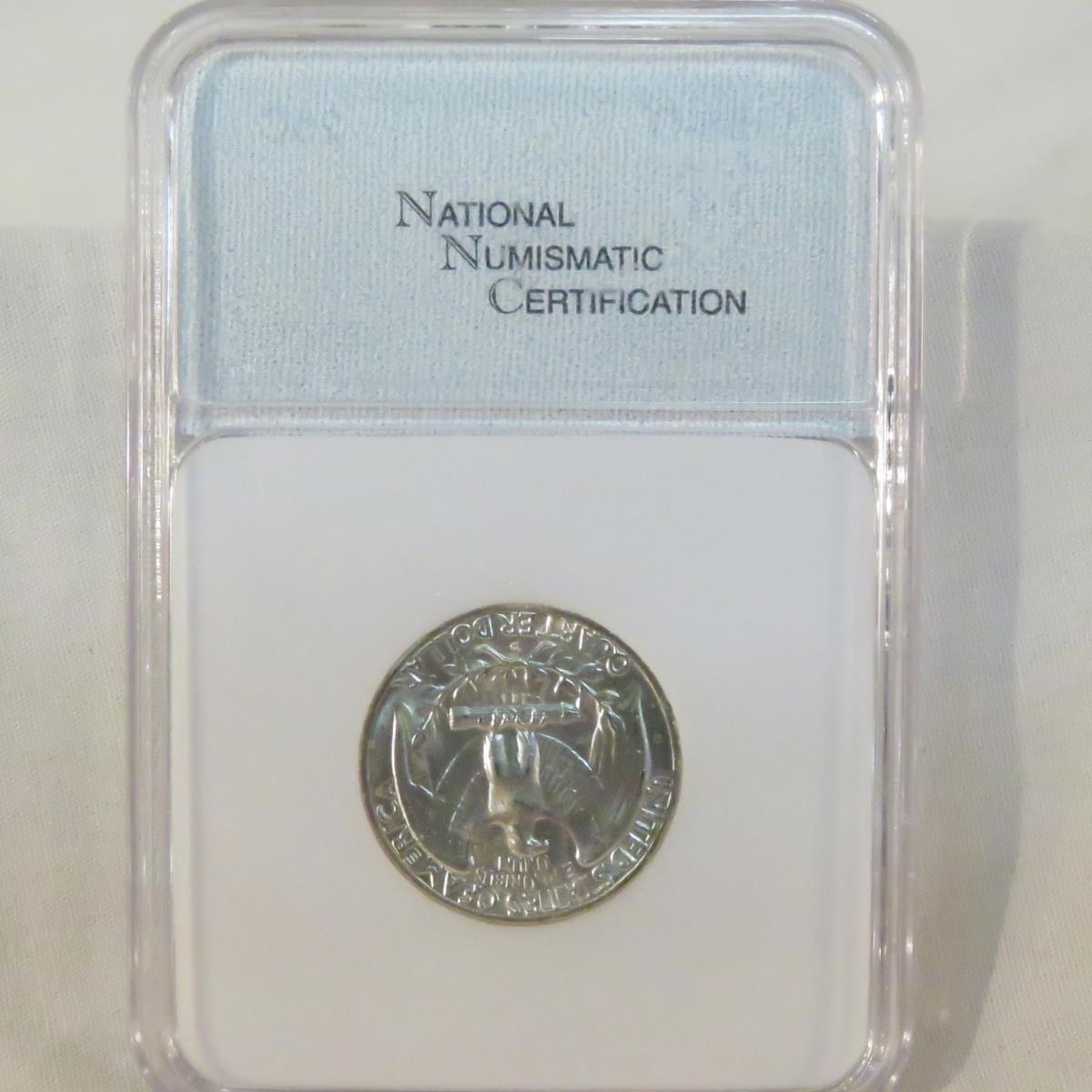 1958 D Washington Silver Quarter NNC Graded MS-68