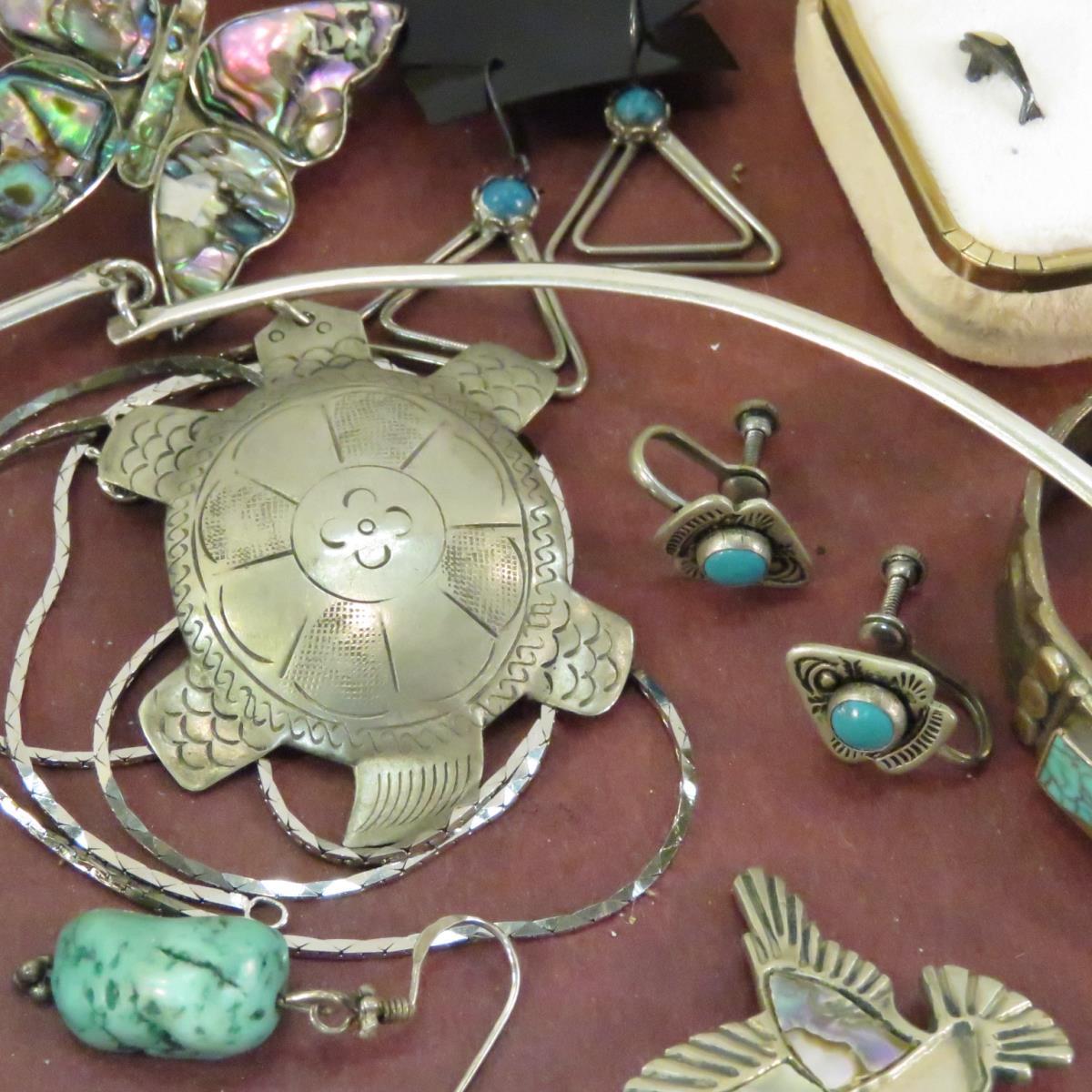 Vintage Native and Mexican Jewelry- some sterling