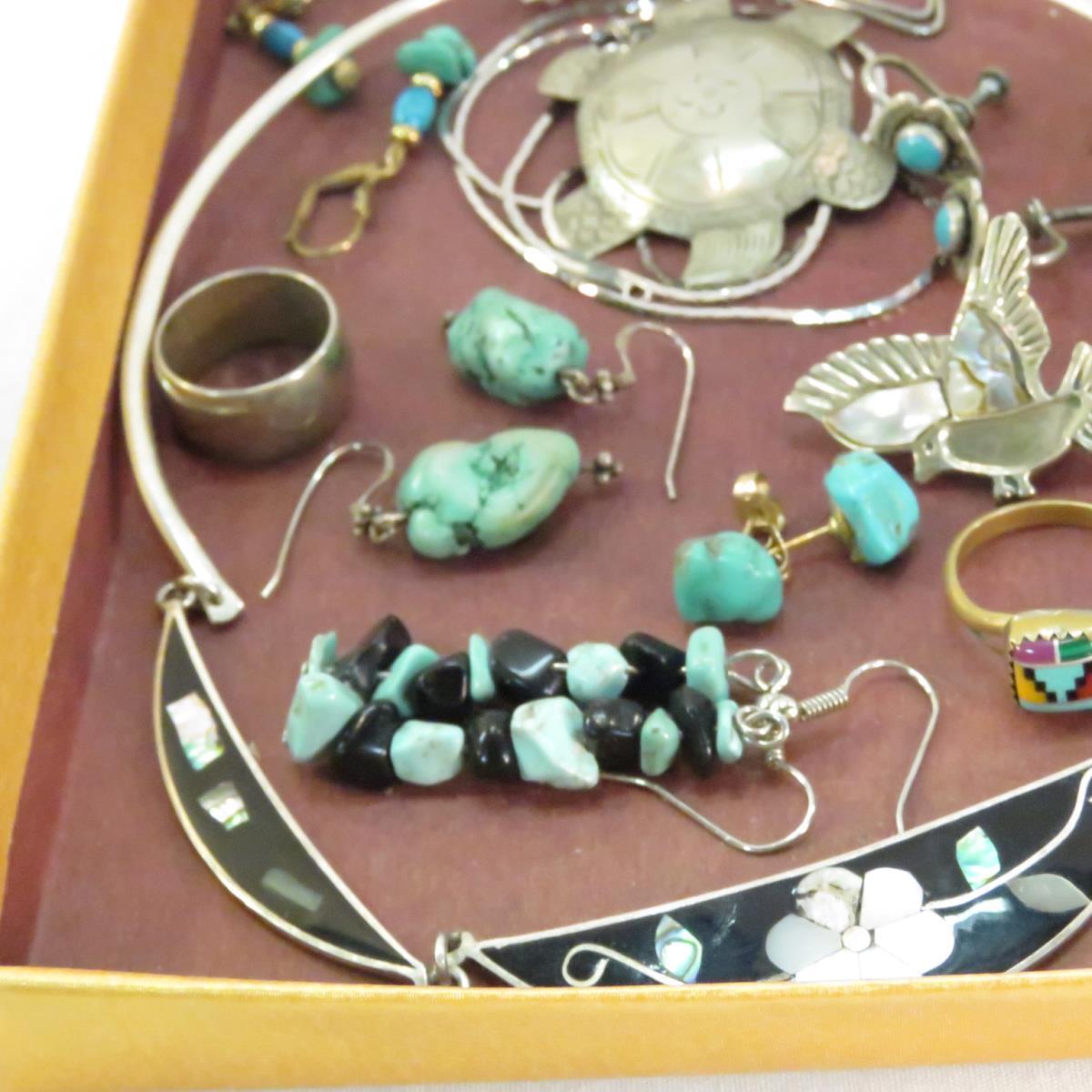 Vintage Native and Mexican Jewelry- some sterling