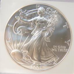2004 American Silver Eagle ICG Graded MS69