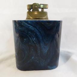 Vintage blue stone table lighter