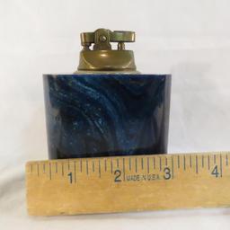 Vintage blue stone table lighter