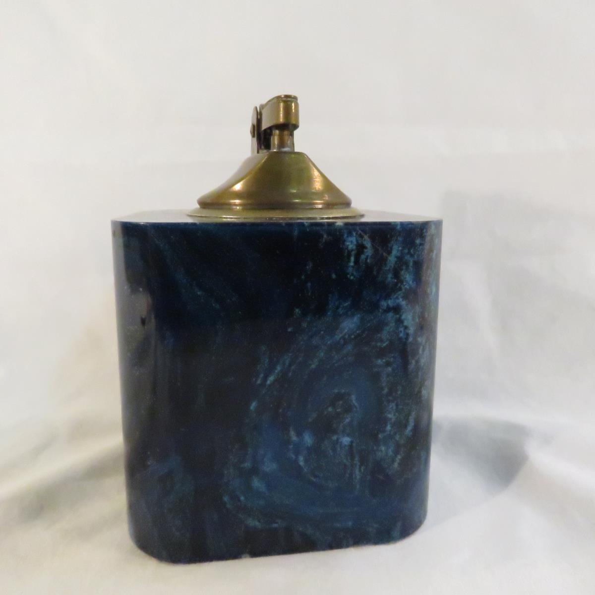 Vintage blue stone table lighter