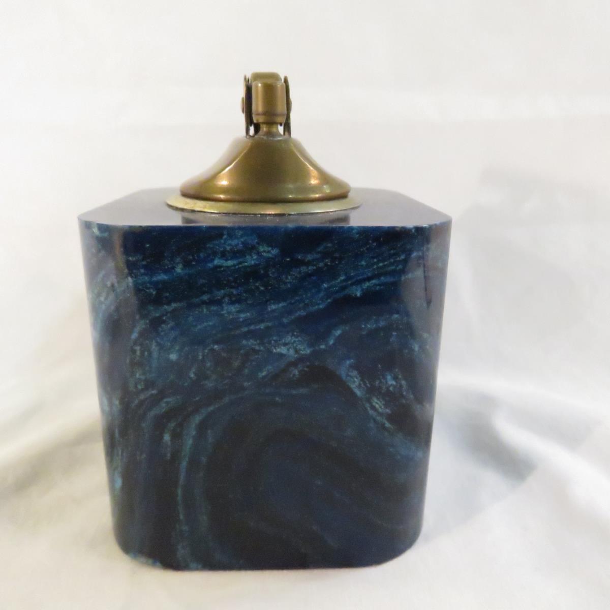 Vintage blue stone table lighter