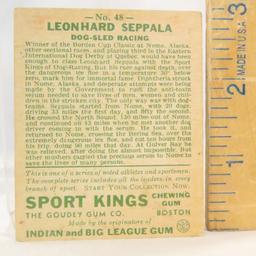 1933 Sport King Card Leonard Seppala - crease