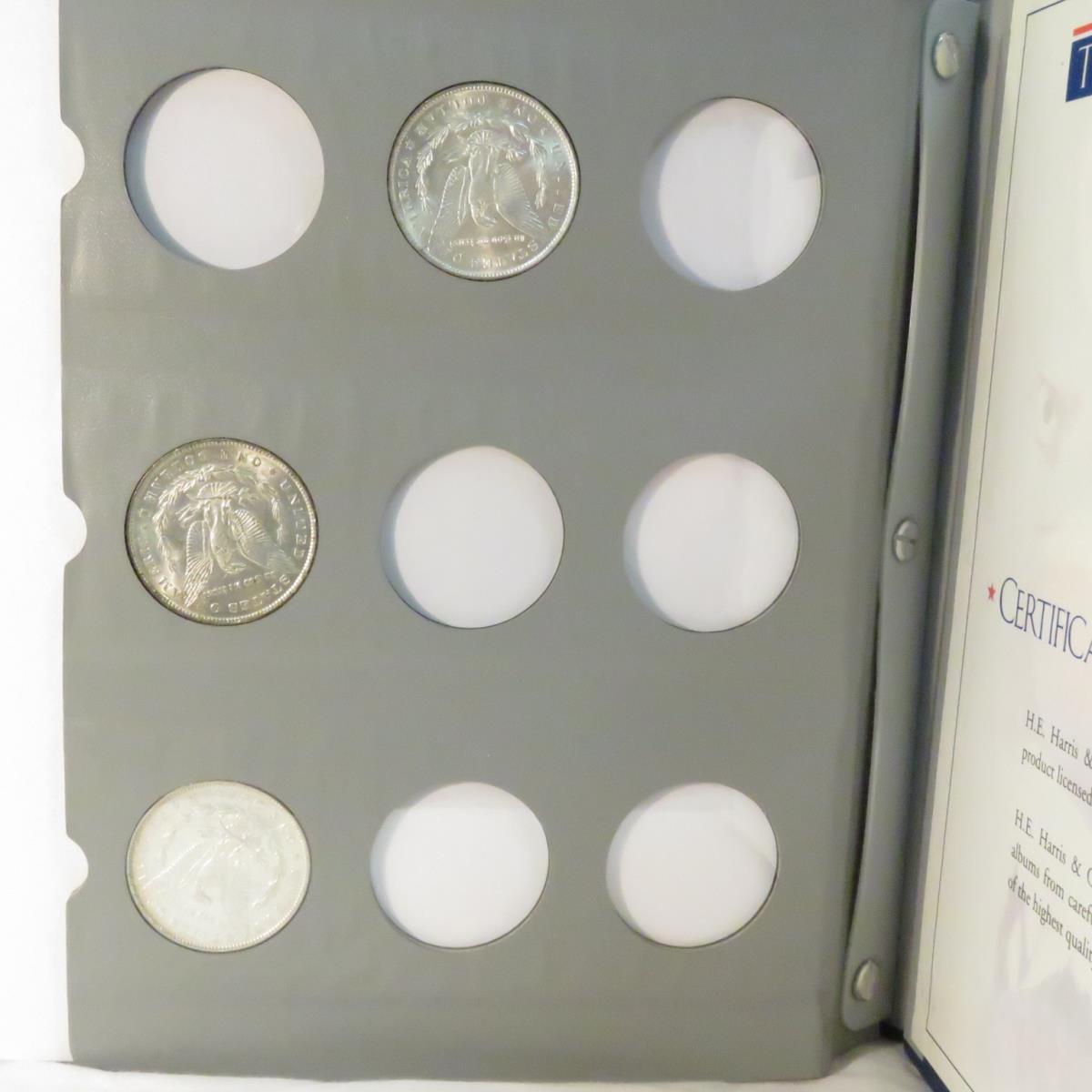 22 Morgan Silver Dollars, 1878-90 book many AU/BU