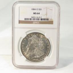 1884 O Morgan Silver Dollar NGC Graded MS64