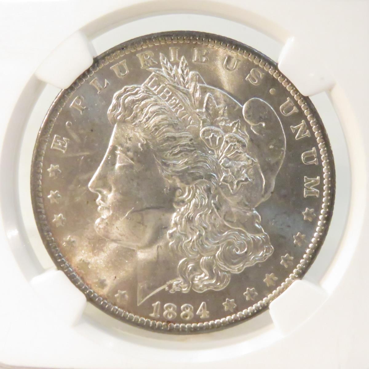 1884 O Morgan Silver Dollar NGC Graded MS64