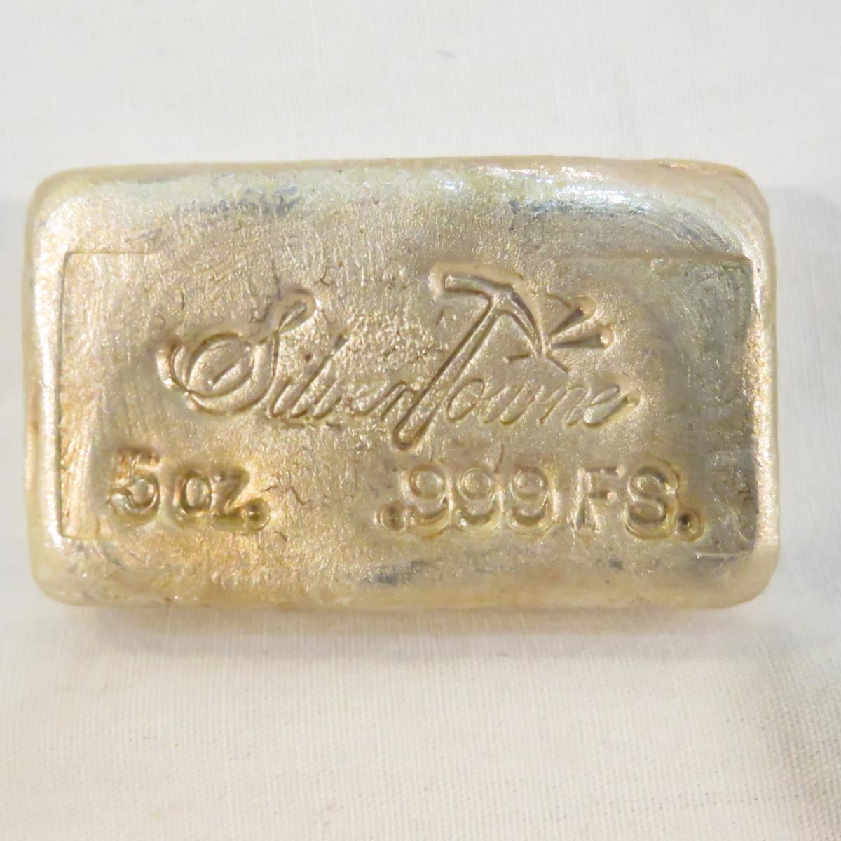 Silver Towne Old Pour 5ozt Silver Loaf Bar