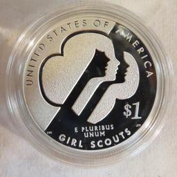 2013 W Girl Scouts Centennial Silver dollar proof