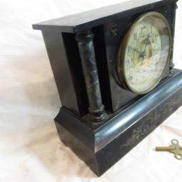 1894 Florence Kroeber Cast Iron Mantel Clock